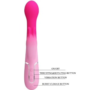 PRETTY LOVE - DEJON 3 IN 1 MULTIFUNKTIONS-RABBIT-VIBRATOR ROSA